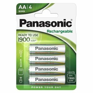 Piles rechargeables Panasonic AA 1900mAh (blister de 4)