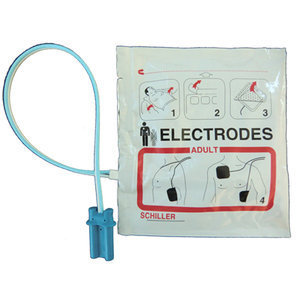 Electrodes Schiller pré-câblées défibrillateur Fred easy et Skity (Lot de 2)