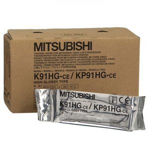 Papier video original Mitsubishi K91HG-CE / KP91HG (4 rouleaux)